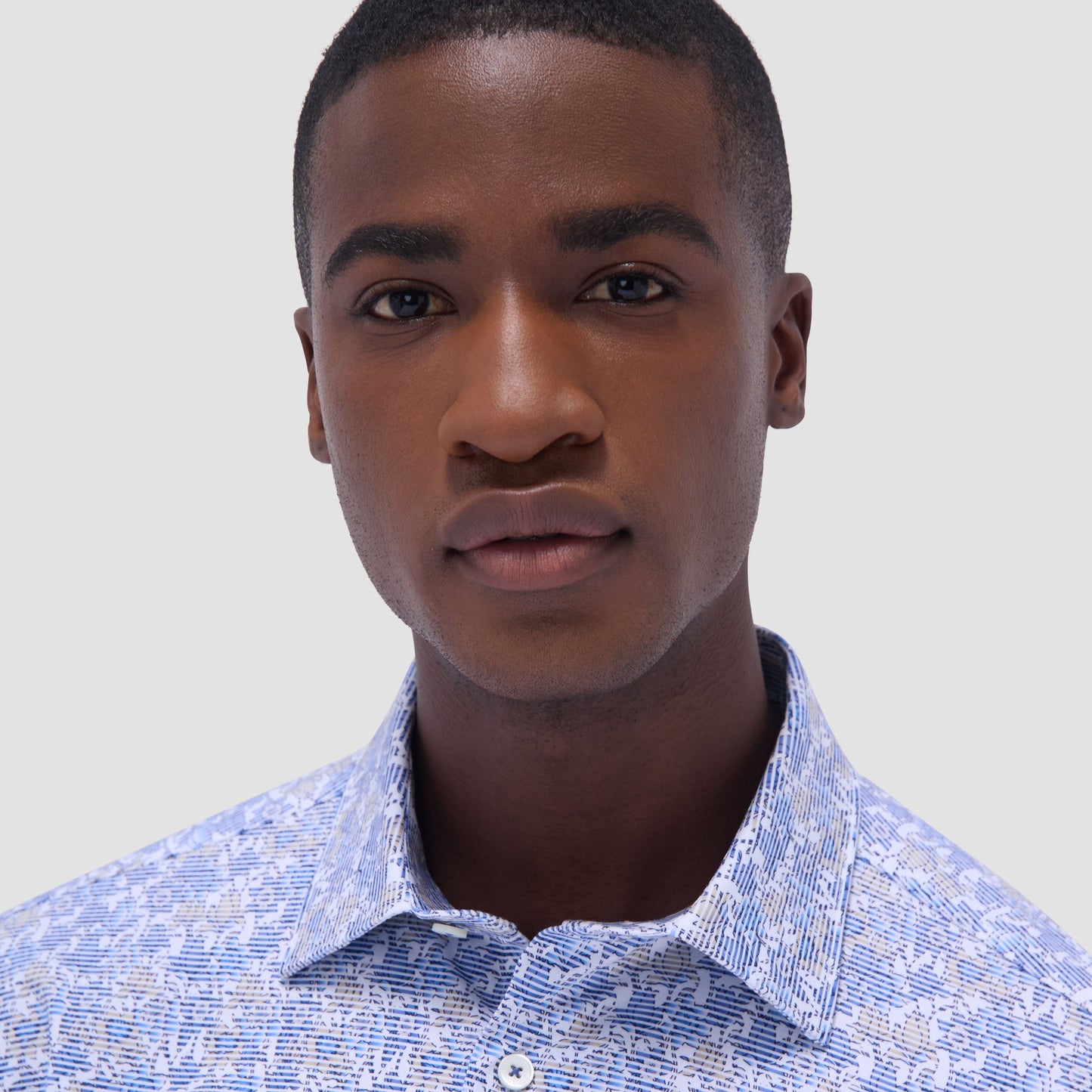 Bugatchi James Floral OoohCotton® Shirt Classic Blue