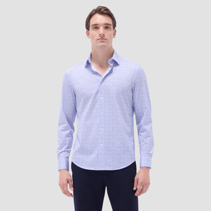 Bugatchi James Floral OoohCotton® Shirt Sky