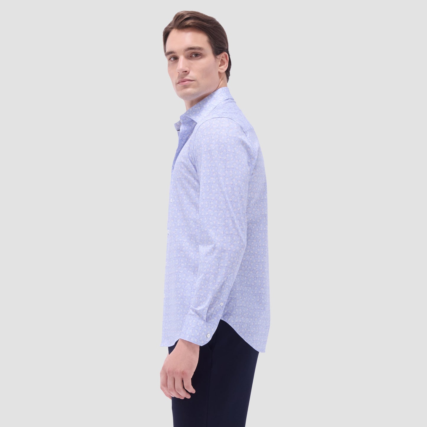 Bugatchi James Floral OoohCotton® Shirt Sky
