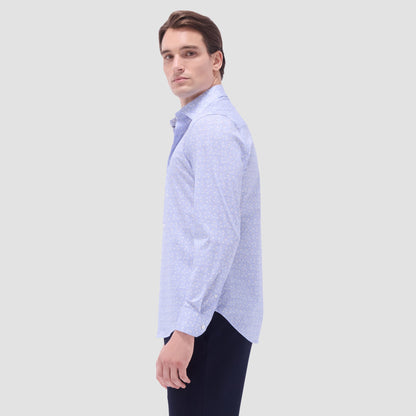 Bugatchi James Floral OoohCotton® Shirt Sky