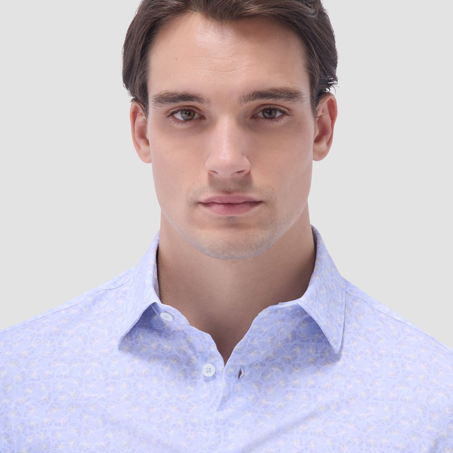 Bugatchi James Floral OoohCotton® Shirt Sky