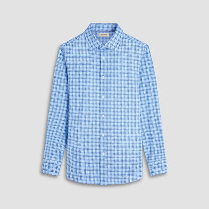 Bugatchi James Windowpane OoohCotton® Shirt Ice