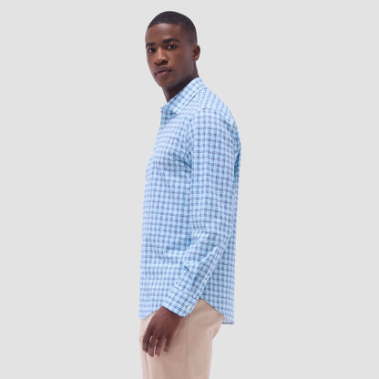 Bugatchi James Windowpane OoohCotton® Shirt Ice