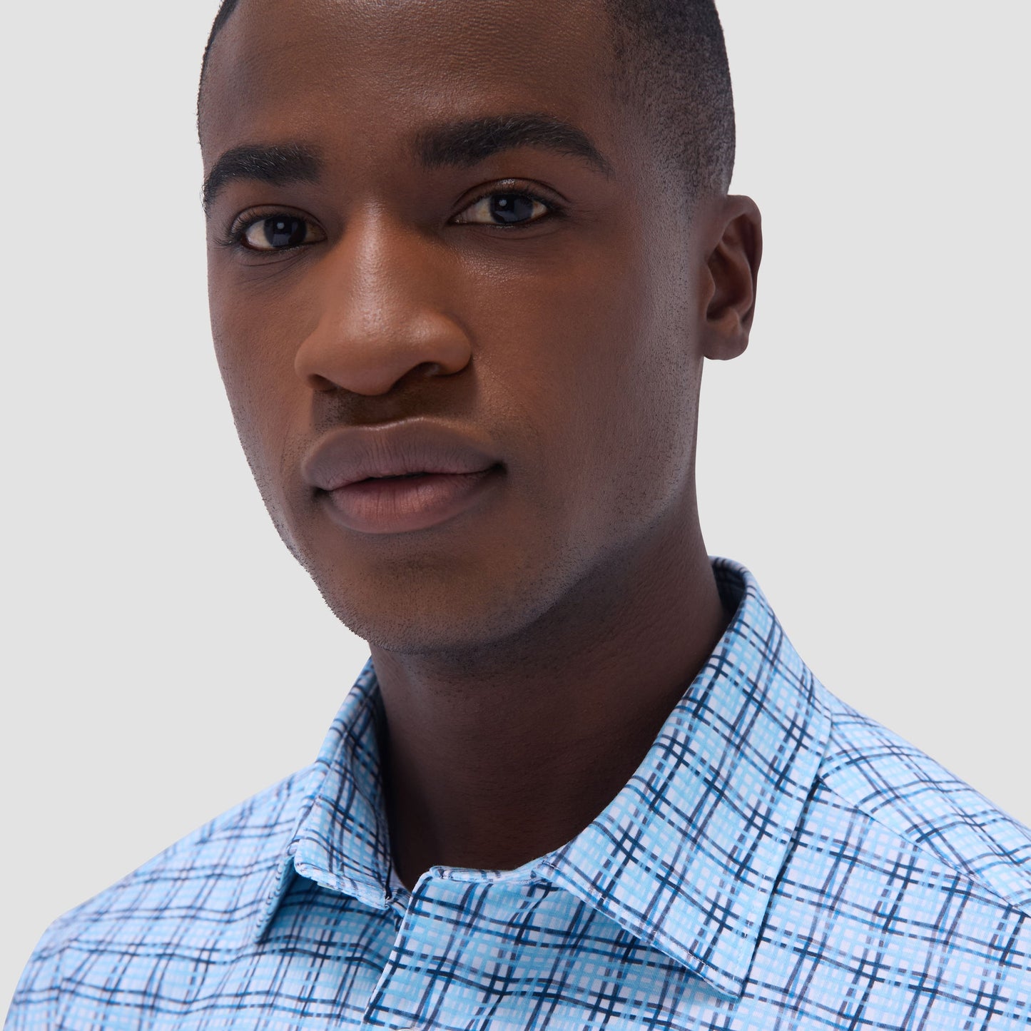 Bugatchi James Windowpane OoohCotton® Shirt Ice