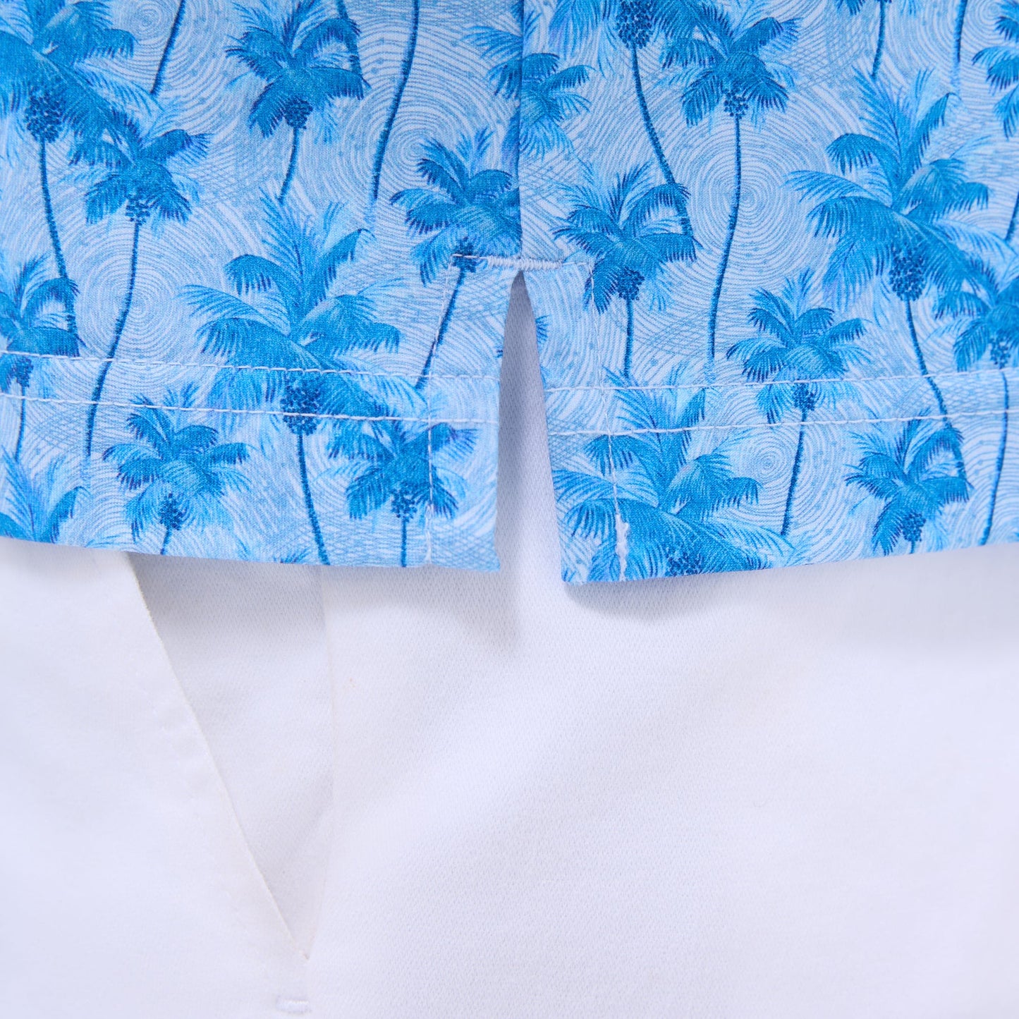 Bugatchi Victor Palm Tree OoohCotton® Polo Shirt Classic Blue