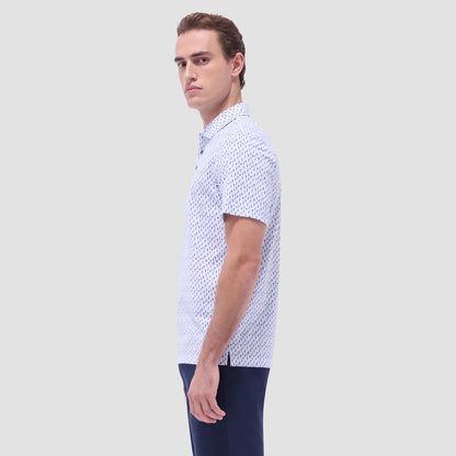 Bugatchi Victor Golfer OoohCotton® Polo Shirt Ice