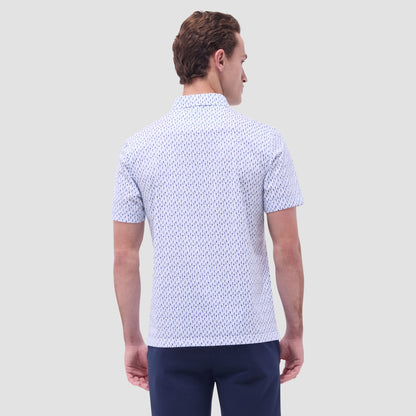 Bugatchi Victor Golfer OoohCotton® Polo Shirt Ice