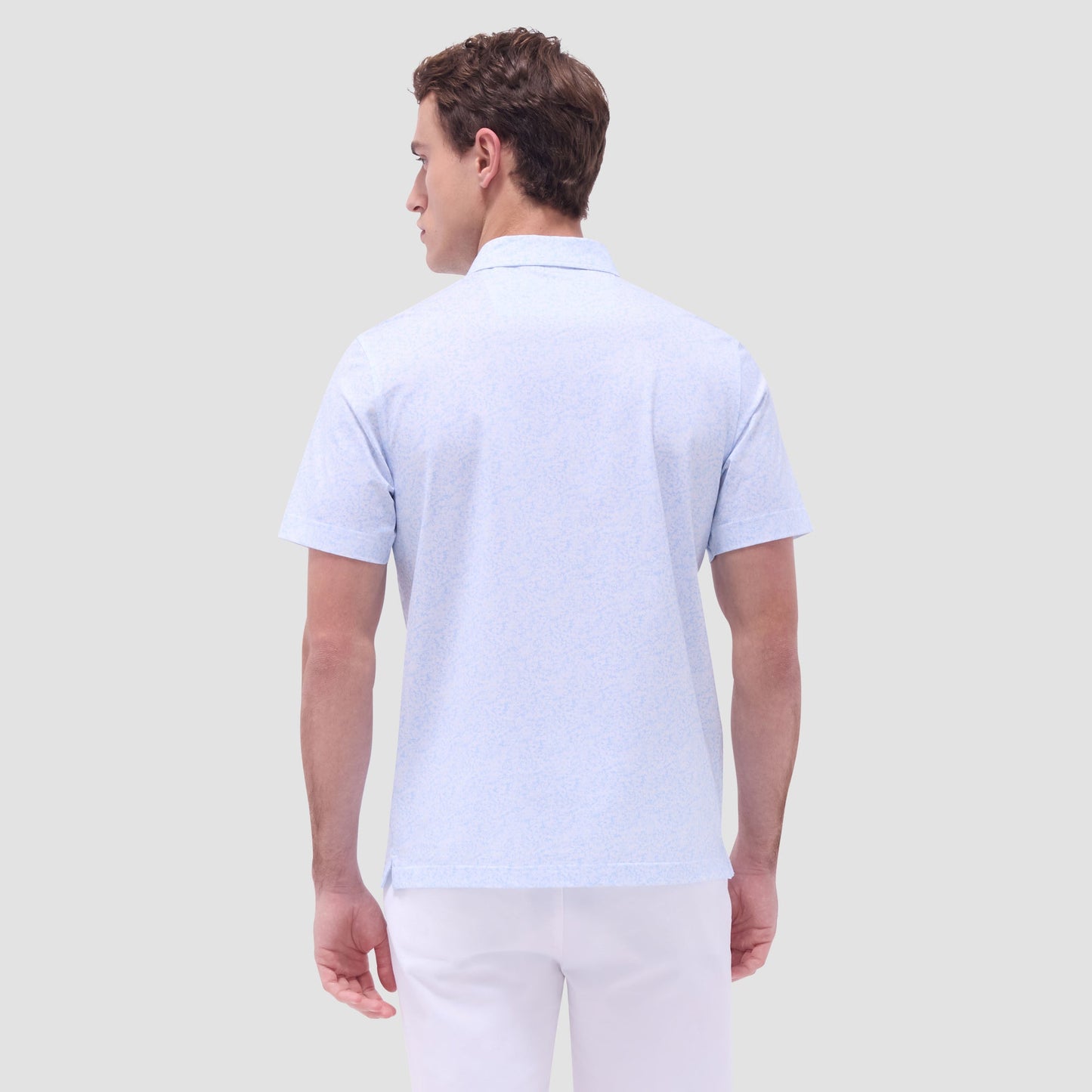 Bugatchi Victor Floral OoohCotton® Polo Shirt Ice