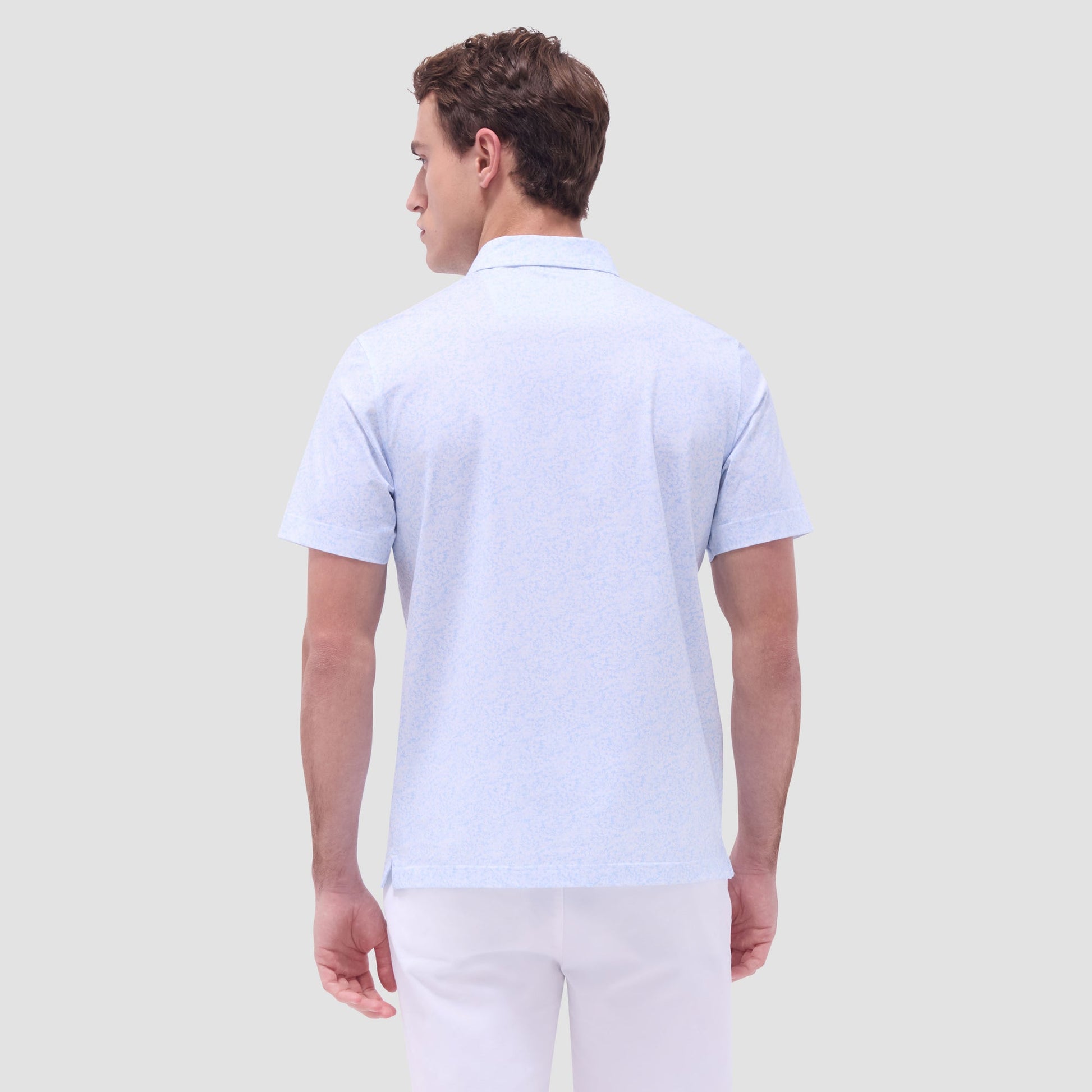 Bugatchi Victor Floral OoohCotton® Polo Shirt Ice