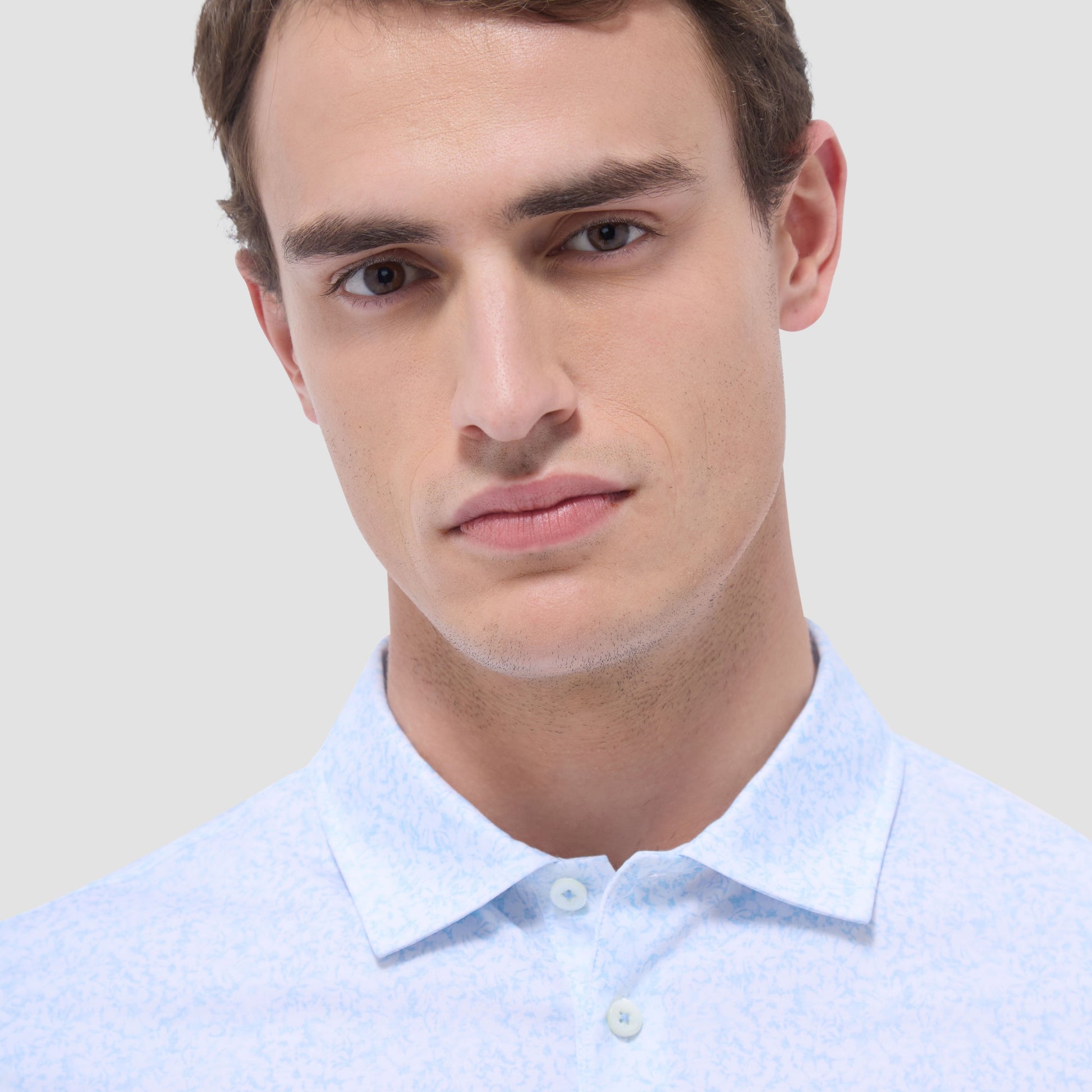 Bugatchi Victor Floral OoohCotton® Polo Shirt Ice