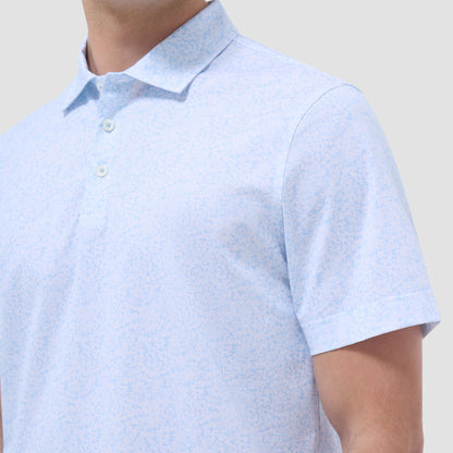 Bugatchi Victor Floral OoohCotton® Polo Shirt Ice