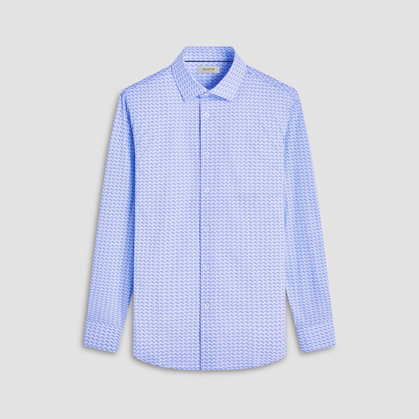 Bugatchi James Motorcycle OoohCotton® Shirt Air Blue