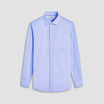 Bugatchi James Motorcycle OoohCotton® Shirt Air Blue