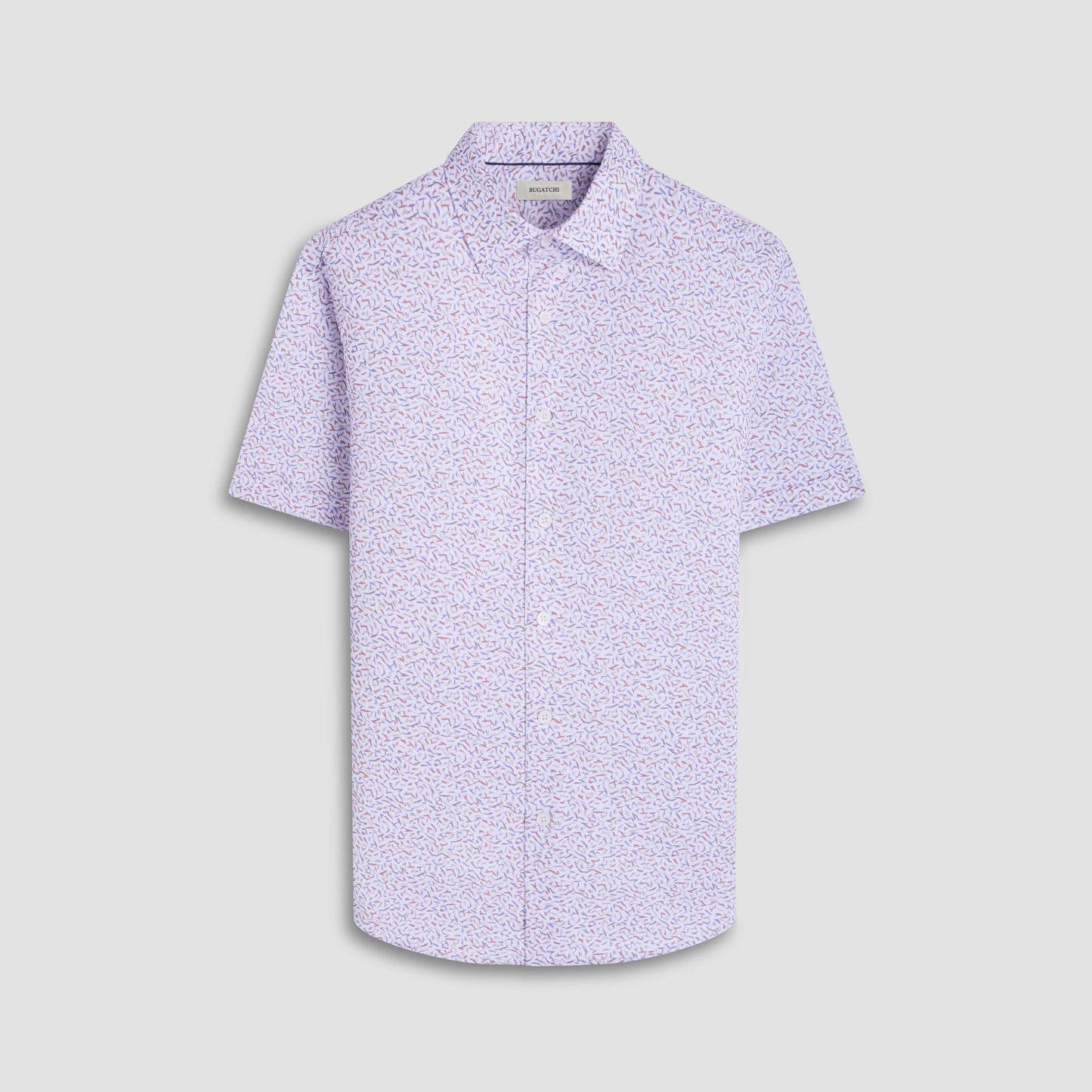 Bugatchi Miles Abstract OoohCotton® Short-Sleeve Shirt Pistachio
