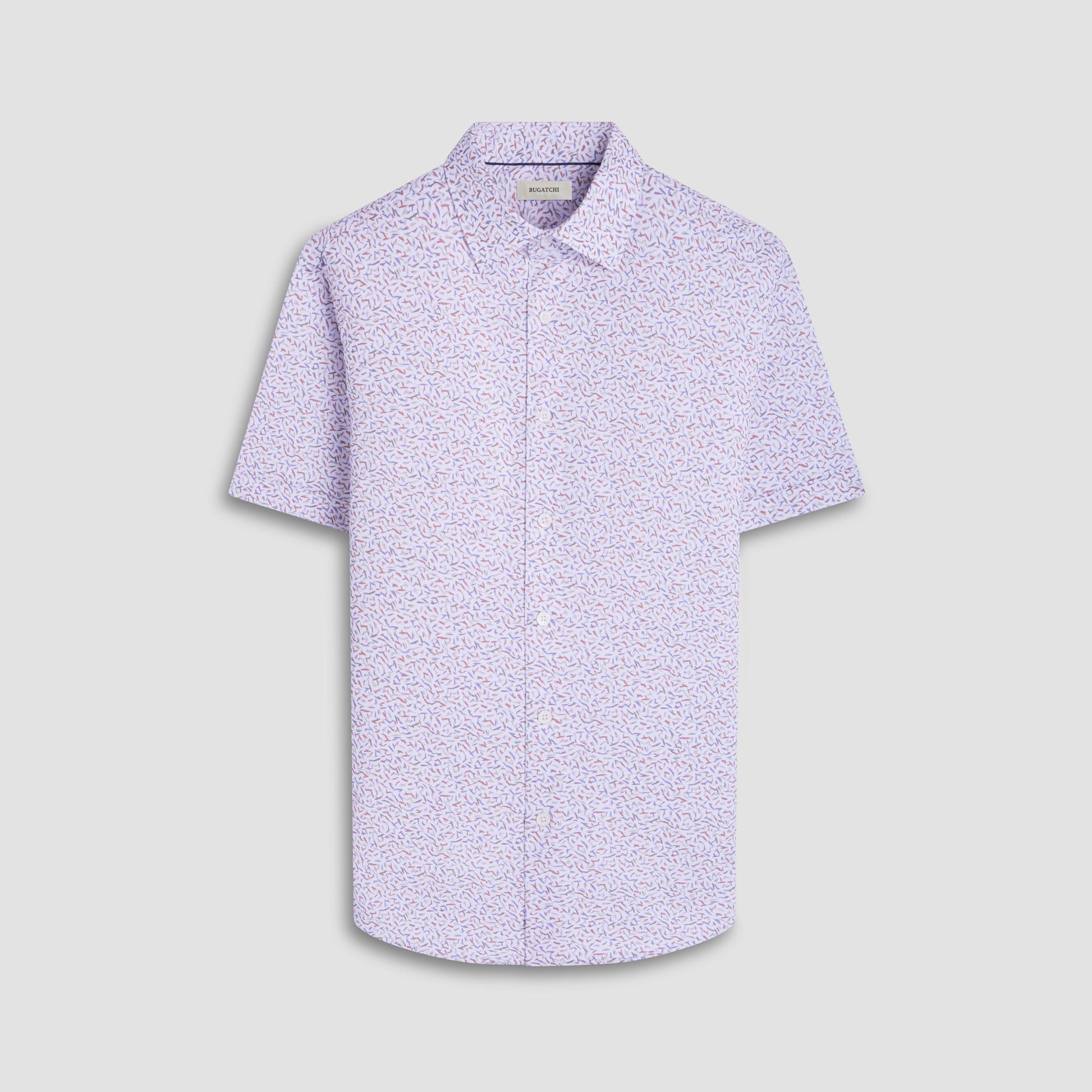 Bugatchi Miles Abstract OoohCotton® Short-Sleeve Shirt Pistachio