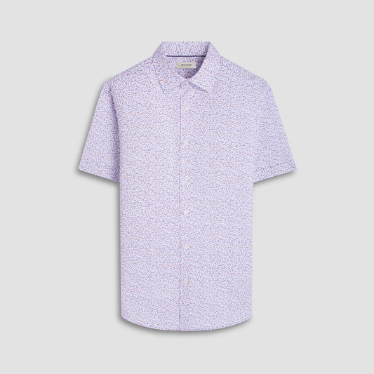 Bugatchi Miles Abstract OoohCotton® Short-Sleeve Shirt Pistachio