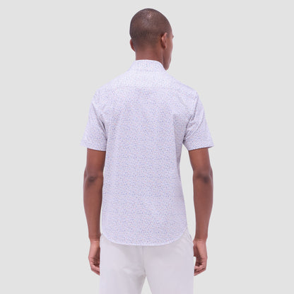 Bugatchi Miles Abstract OoohCotton® Short-Sleeve Shirt Pistachio