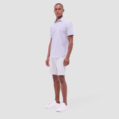 Bugatchi Miles Abstract OoohCotton® Short-Sleeve Shirt Pistachio