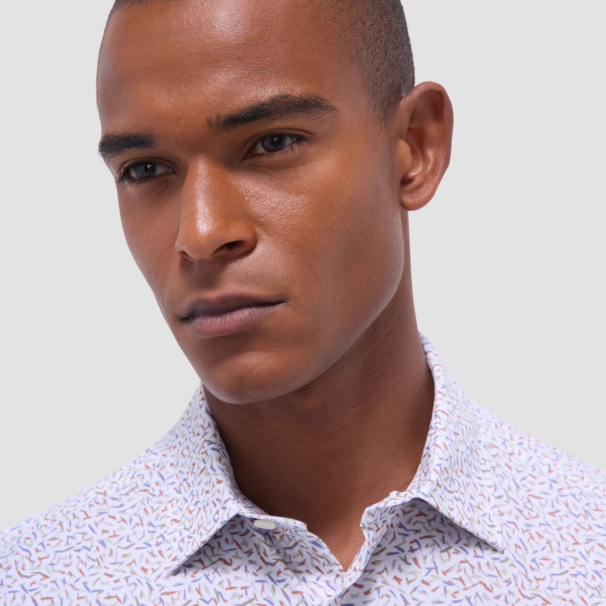 Bugatchi Miles Abstract OoohCotton® Short-Sleeve Shirt Pistachio