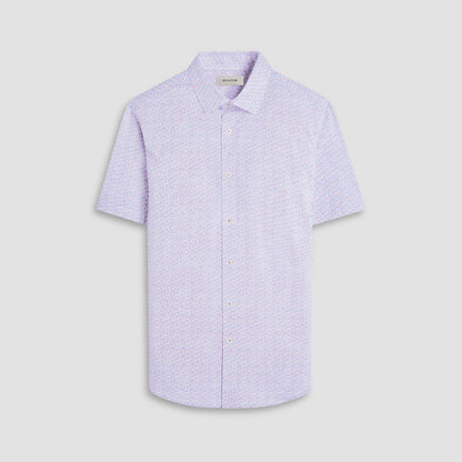 Bugatchi Miles Floral OoohCotton® Short-Sleeve Shirt Jaffa