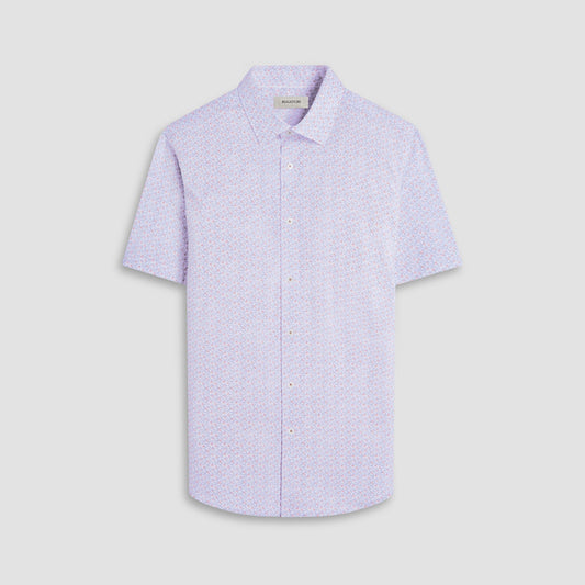 Bugatchi Miles Floral OoohCotton® Short-Sleeve Shirt Jaffa