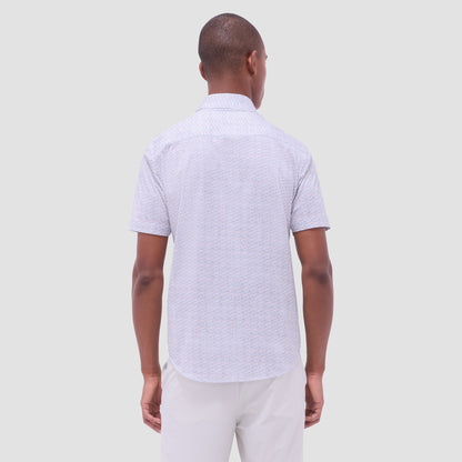 Bugatchi Miles Floral OoohCotton® Short-Sleeve Shirt Jaffa