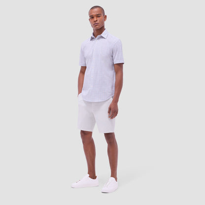 Bugatchi Miles Floral OoohCotton® Short-Sleeve Shirt Jaffa