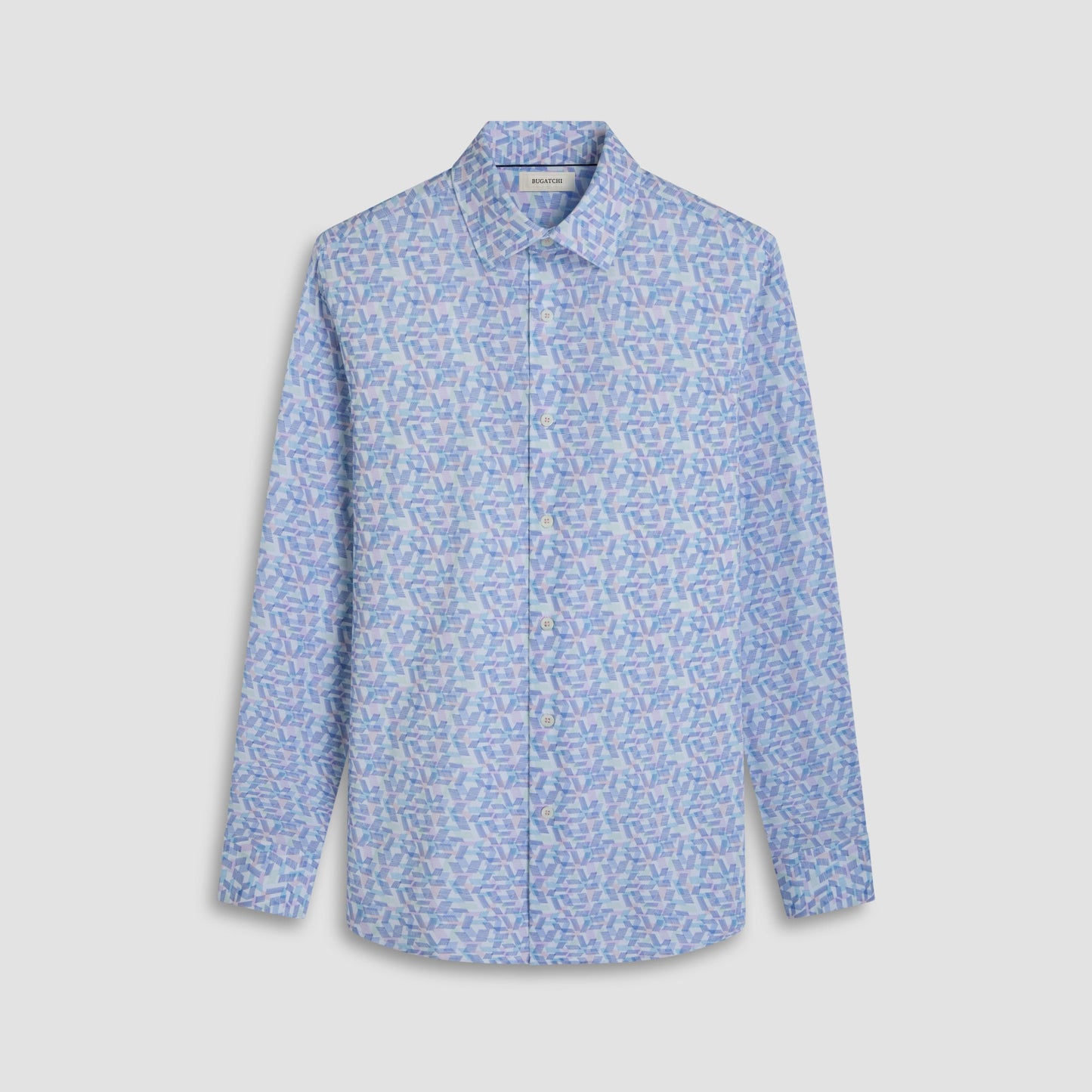 Bugatchi James Geometric OoohCotton® Shirt Pink
