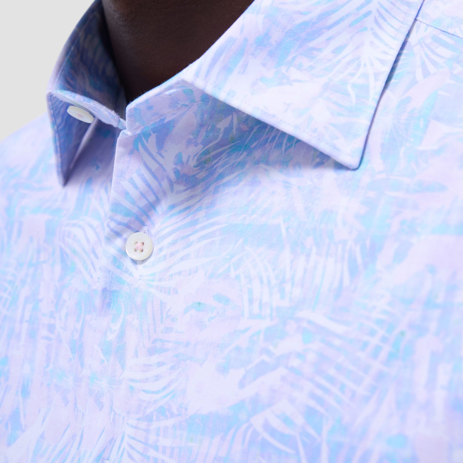 Bugatchi Miles Floral OoohCotton® Short-Sleeve Shirt Pink
