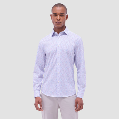 Bugatchi James Floral OoohCotton® Shirt Dusty Pink