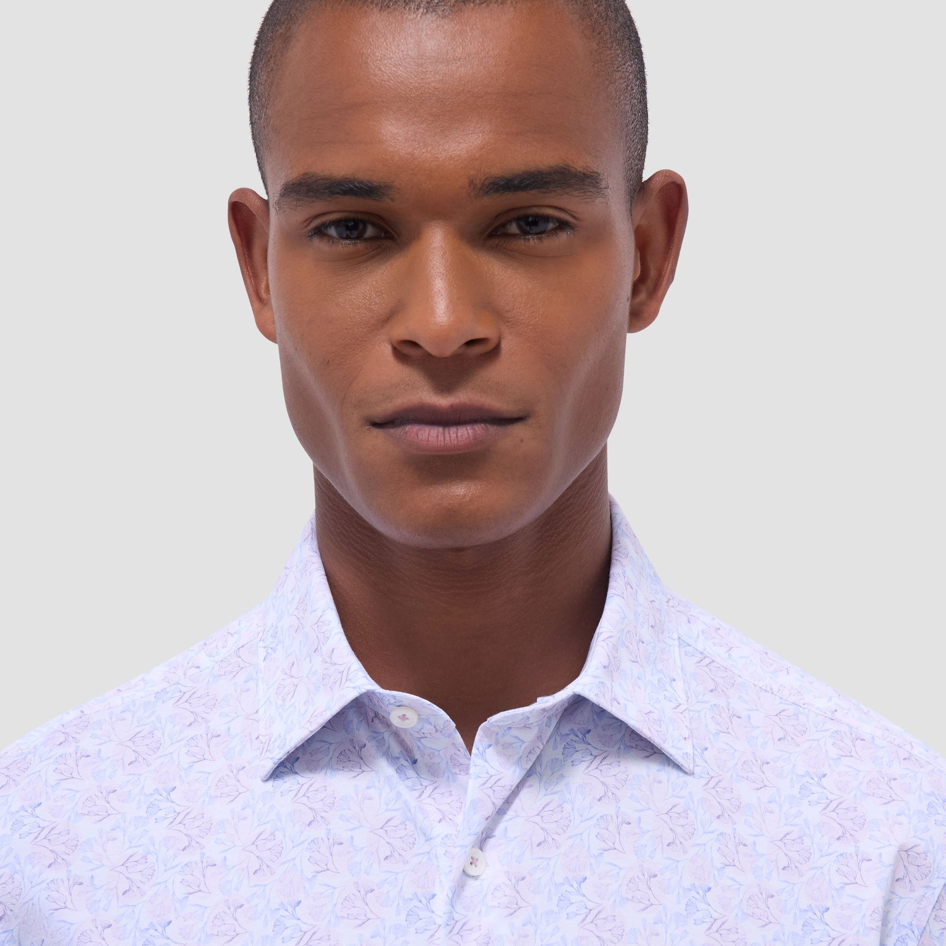 Bugatchi James Floral OoohCotton® Shirt Dusty Pink