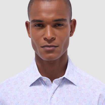 Bugatchi James Floral OoohCotton® Shirt Dusty Pink