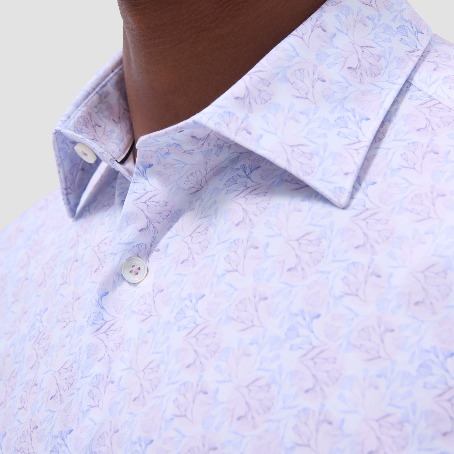 Bugatchi James Floral OoohCotton® Shirt Dusty Pink