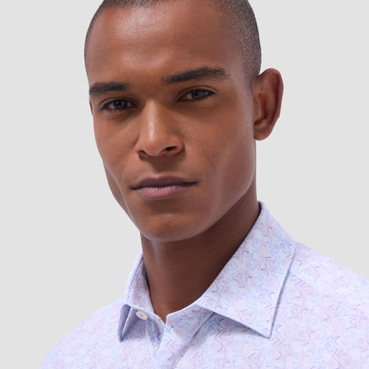 Bugatchi James Floral OoohCotton® Shirt Dusty Pink