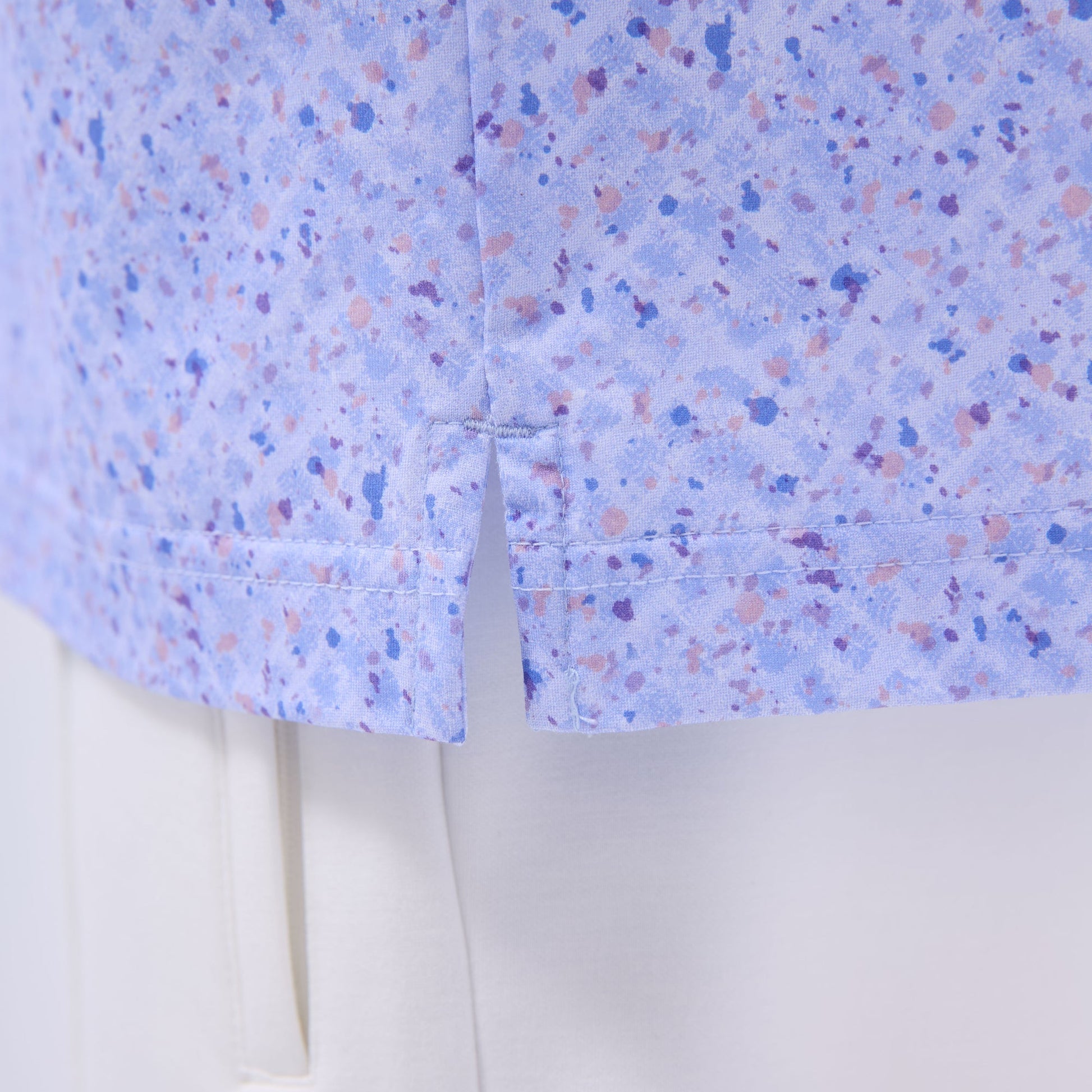 Bugatchi Victor Splatter Print OoohCotton® Polo Shirt Air Blue