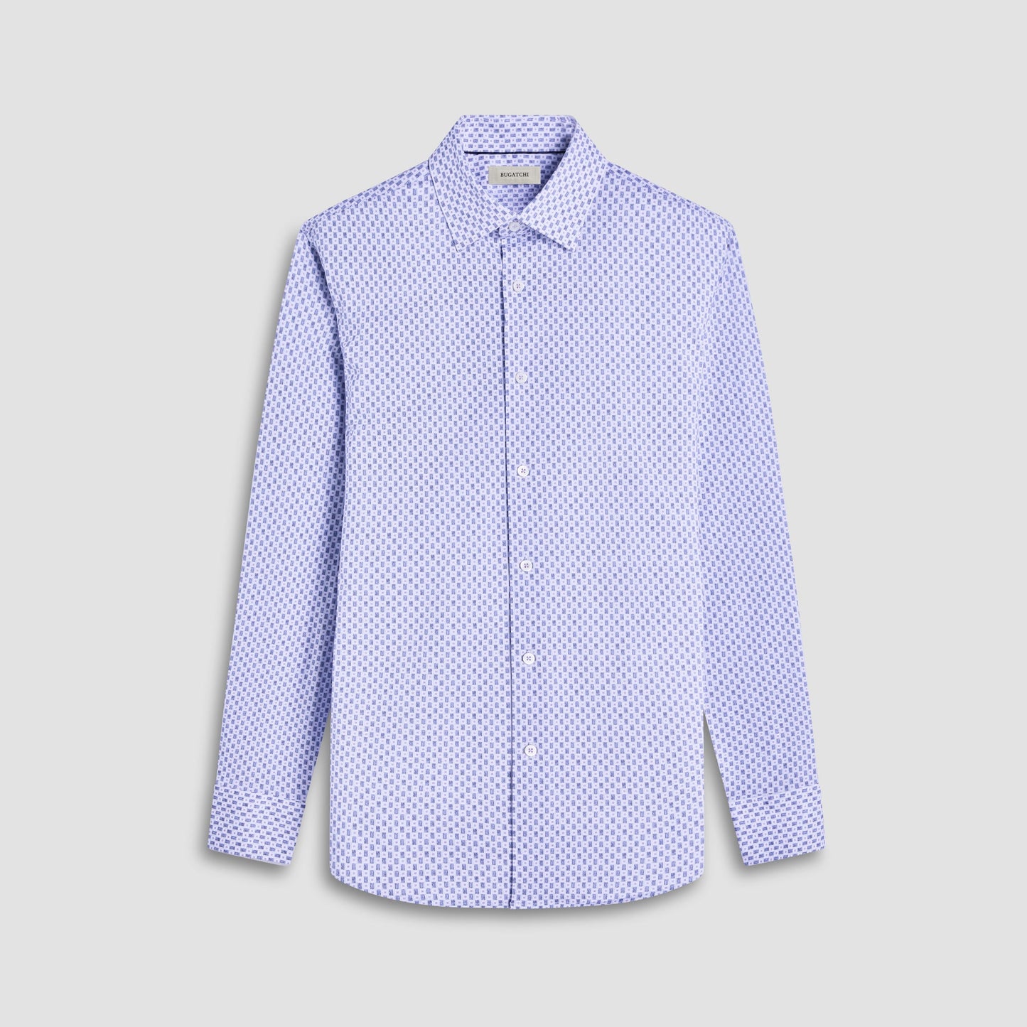 Bugatchi James Geometric OoohCotton® Shirt Lilac