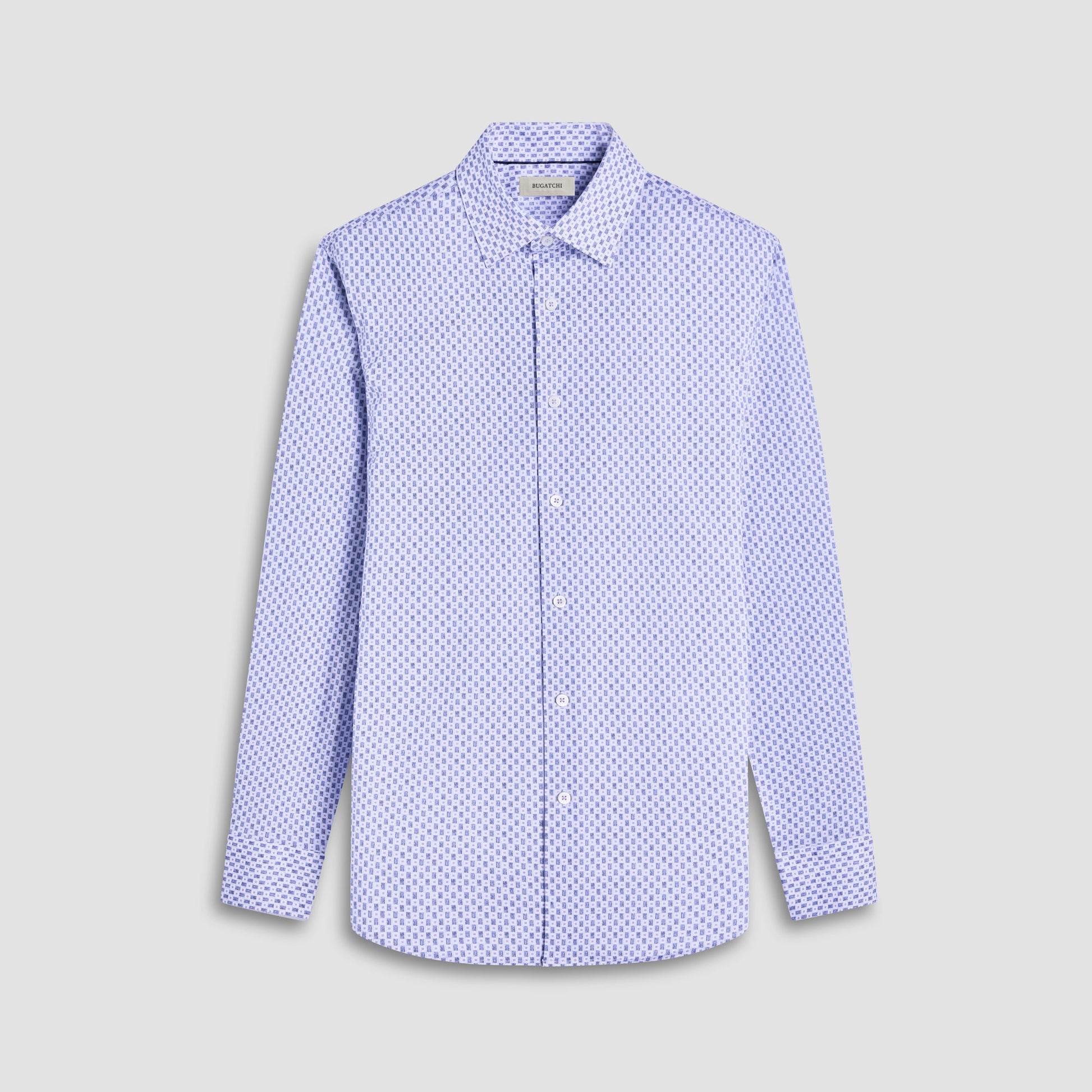 Bugatchi James Geometric OoohCotton® Shirt Lilac
