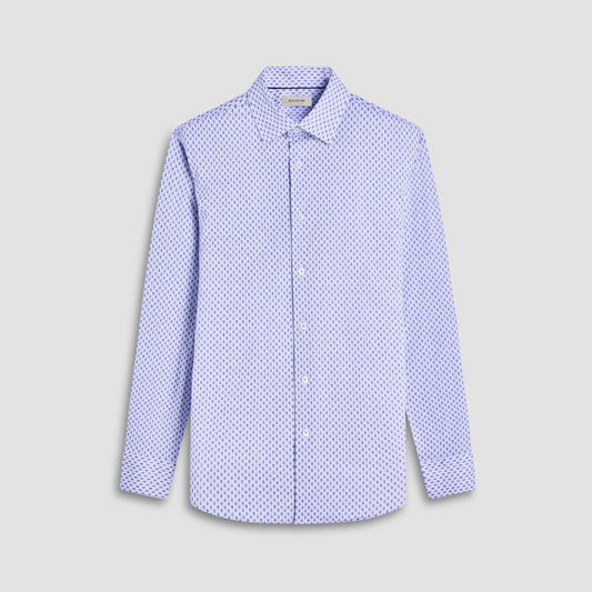 Bugatchi James Geometric OoohCotton® Shirt Lilac
