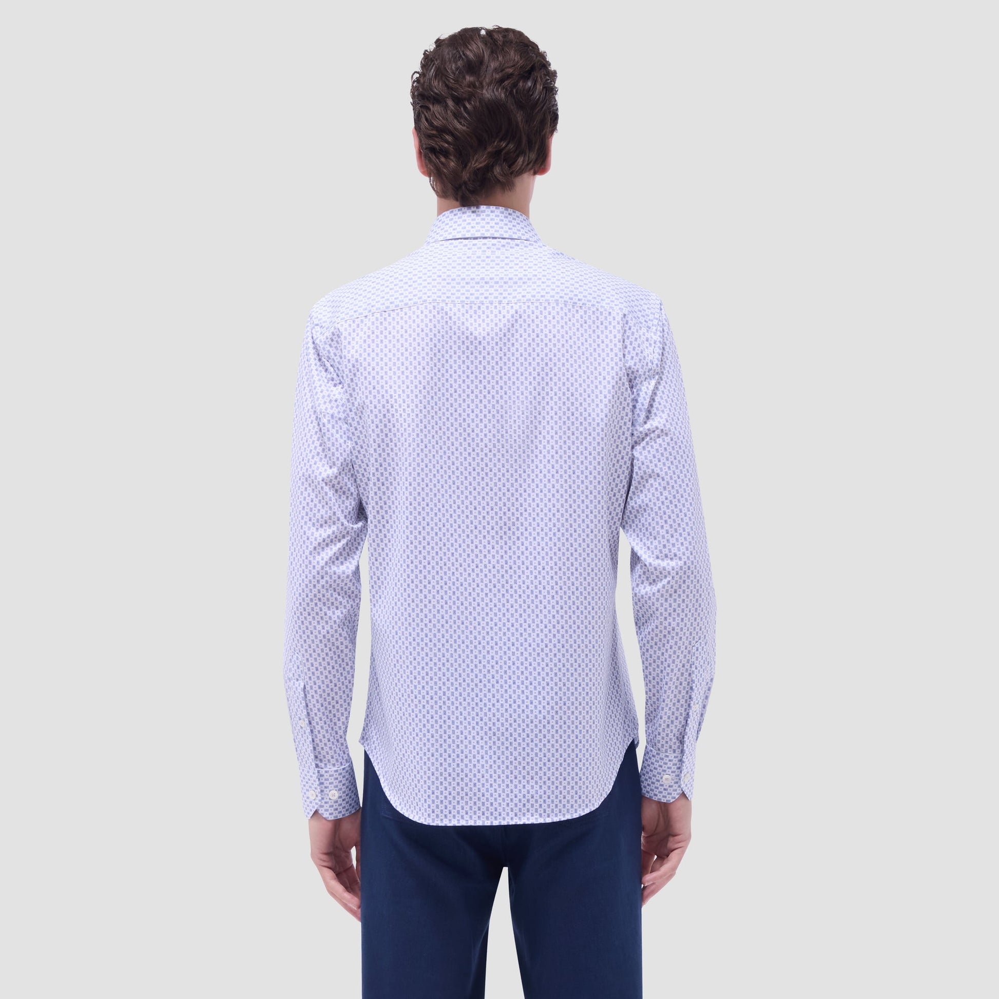 Bugatchi James Geometric OoohCotton® Shirt Lilac