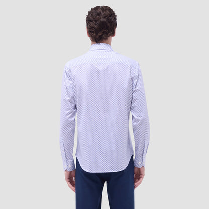 Bugatchi James Geometric OoohCotton® Shirt Lilac