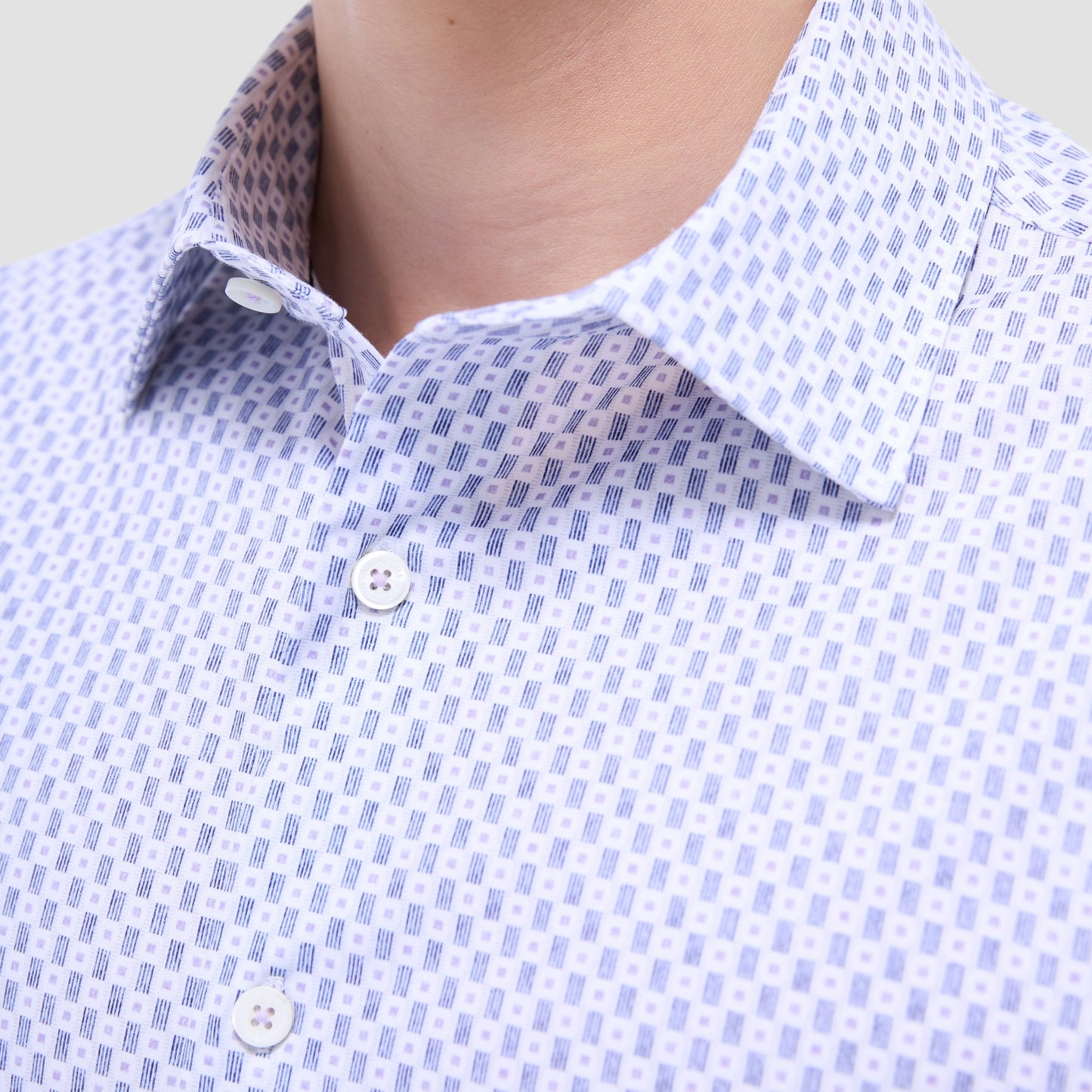 Bugatchi James Geometric OoohCotton® Shirt Lilac