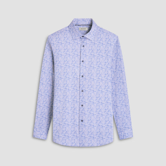 Bugatchi James Floral OoohCotton® Shirt Cobalt