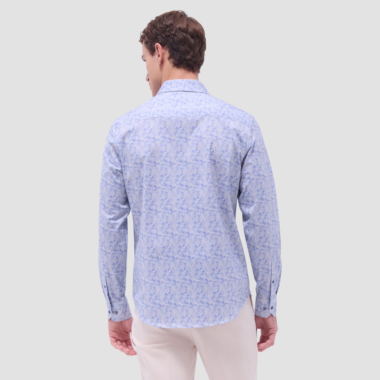 Bugatchi James Floral OoohCotton® Shirt Cobalt