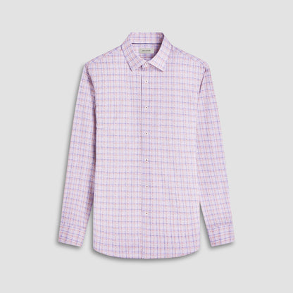 Bugatchi James Plaid Check OoohCotton® Shirt Jaffa