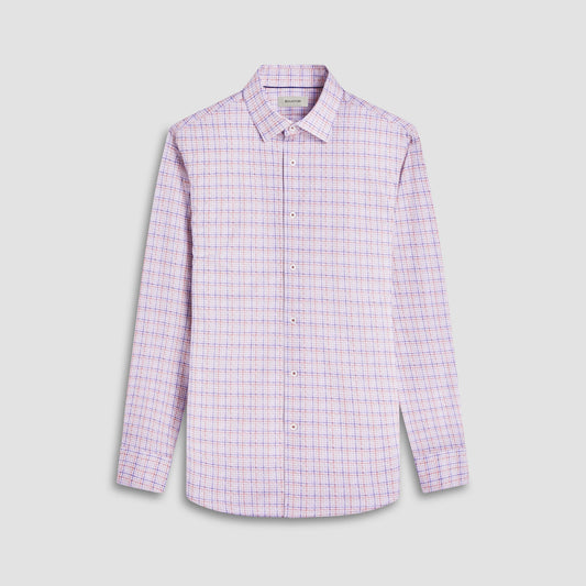 Bugatchi James Plaid Check OoohCotton® Shirt Jaffa