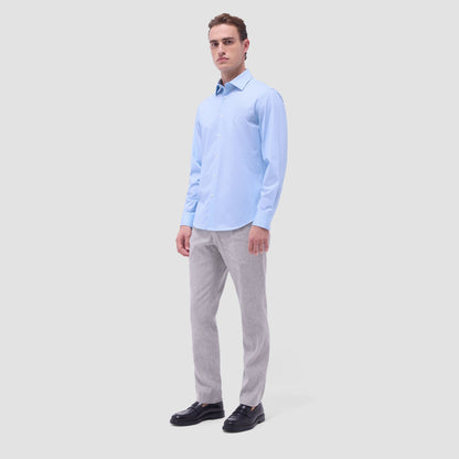Bugatchi James Mini Check OoohCotton® Shirt Ice