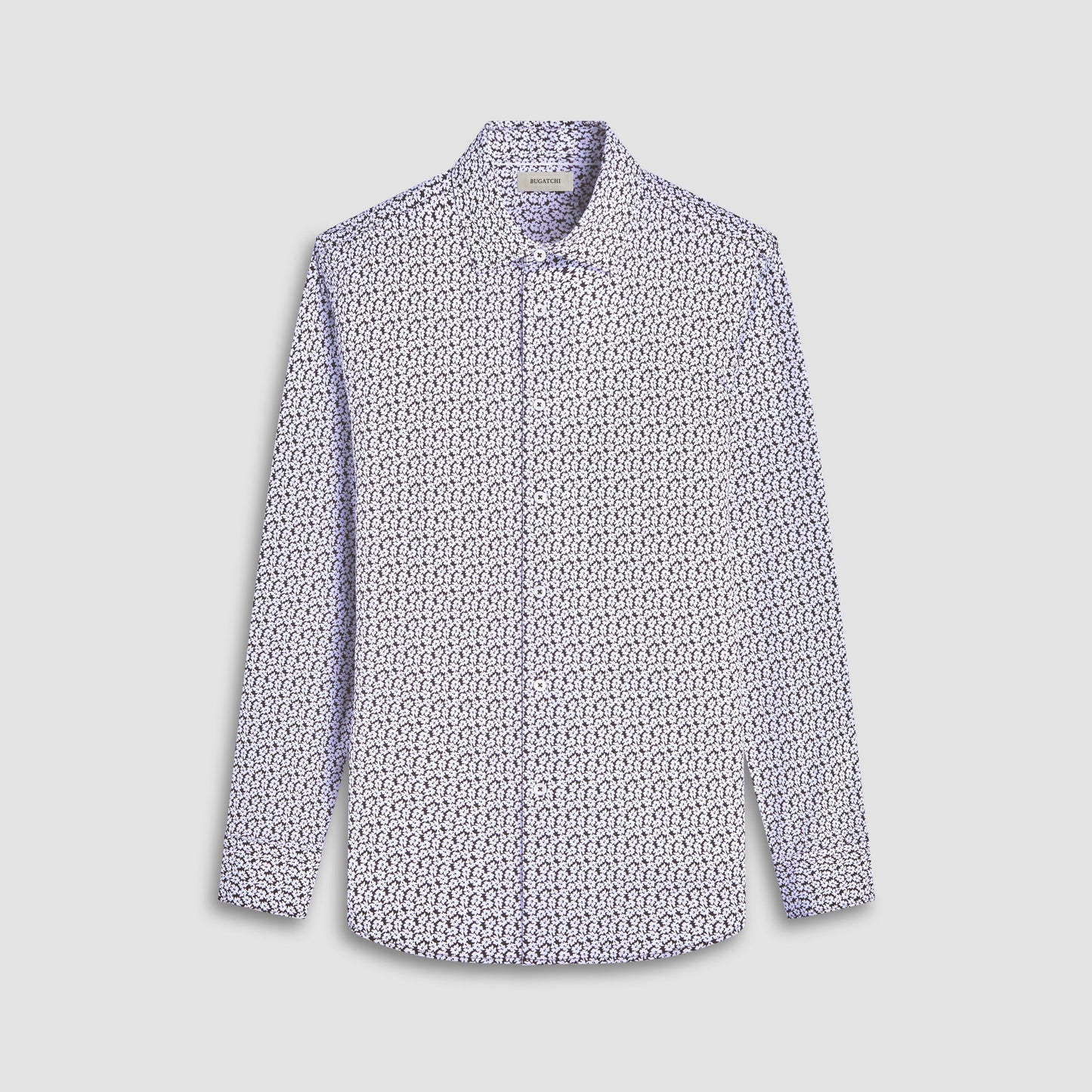 Bugatchi James Floral OoohCotton® Shirt Black