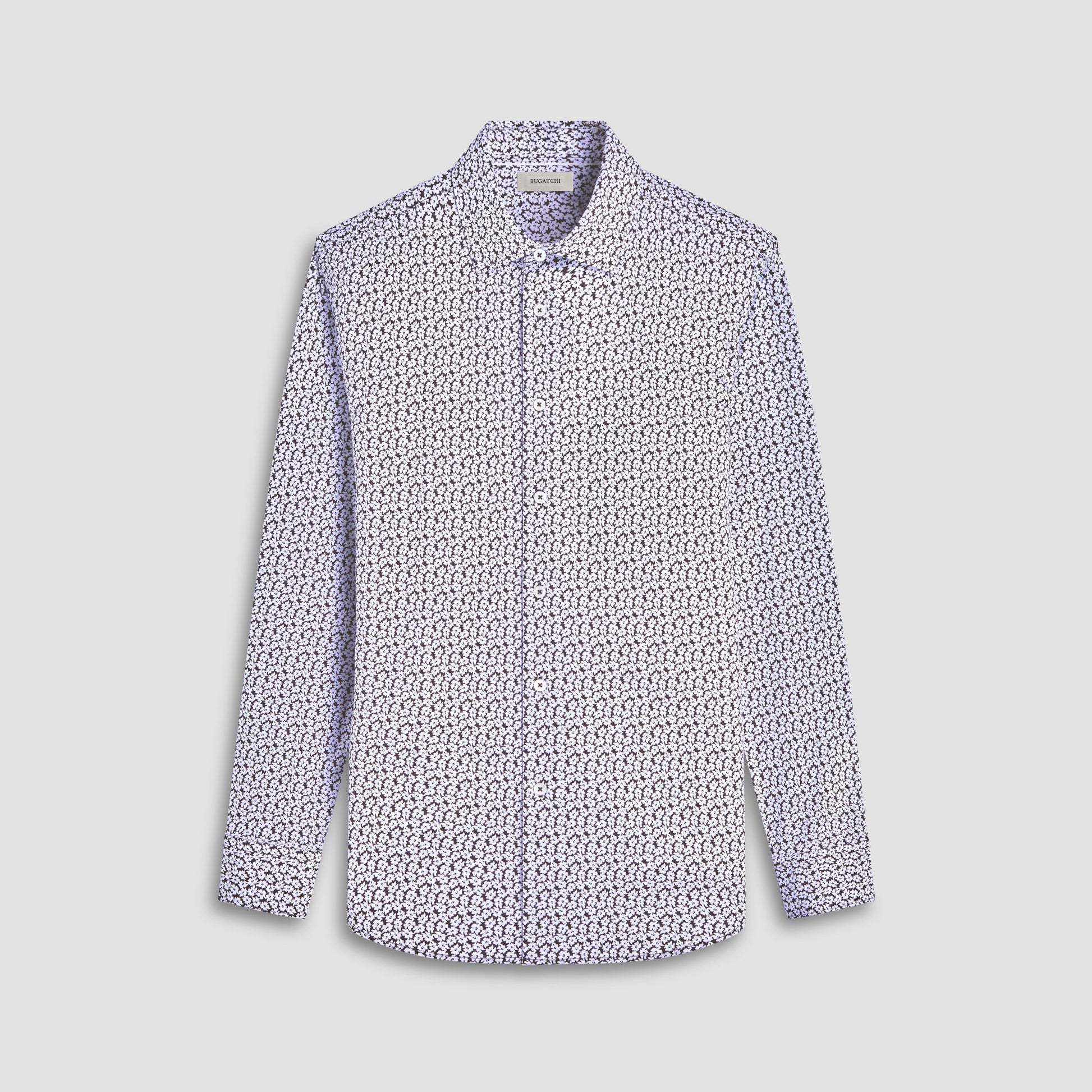 Bugatchi James Floral OoohCotton® Shirt Black