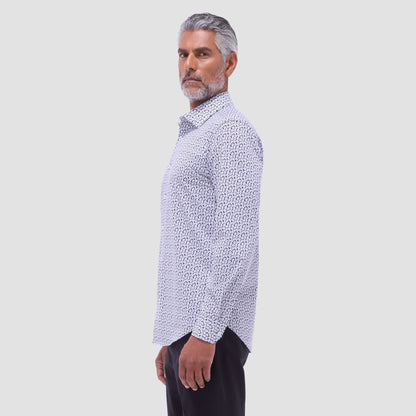 Bugatchi James Floral OoohCotton® Shirt Black