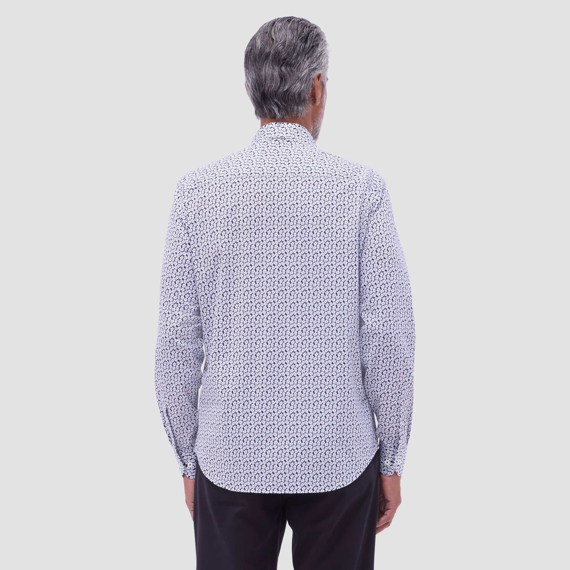 Bugatchi James Floral OoohCotton® Shirt Black